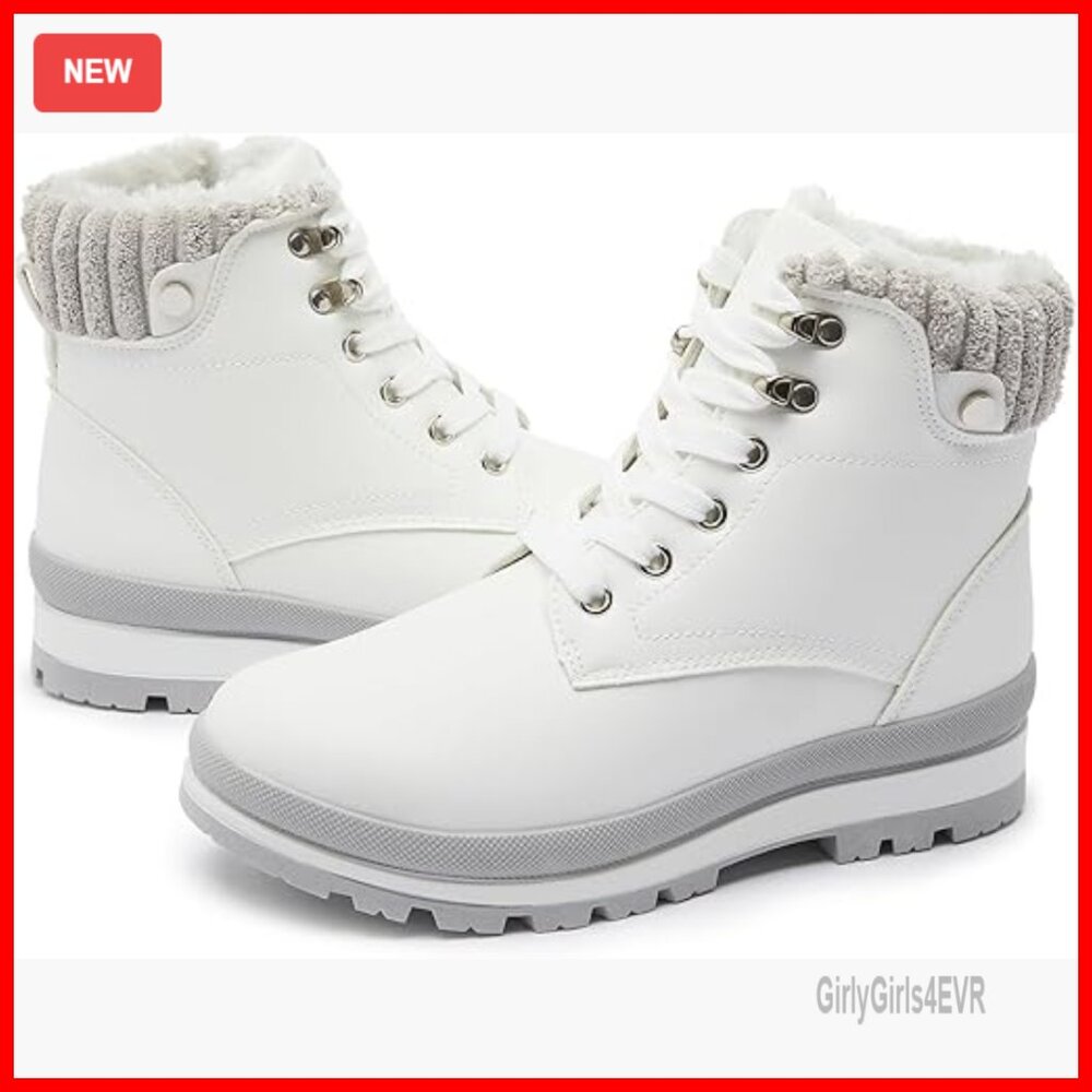 Women's Combat Boots Platform Ankle Boots Waterproof Non-Slip Winter Hiking